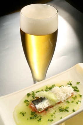 sardina asturias y cerveza
